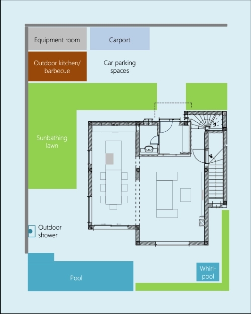 Floor plan of the plot